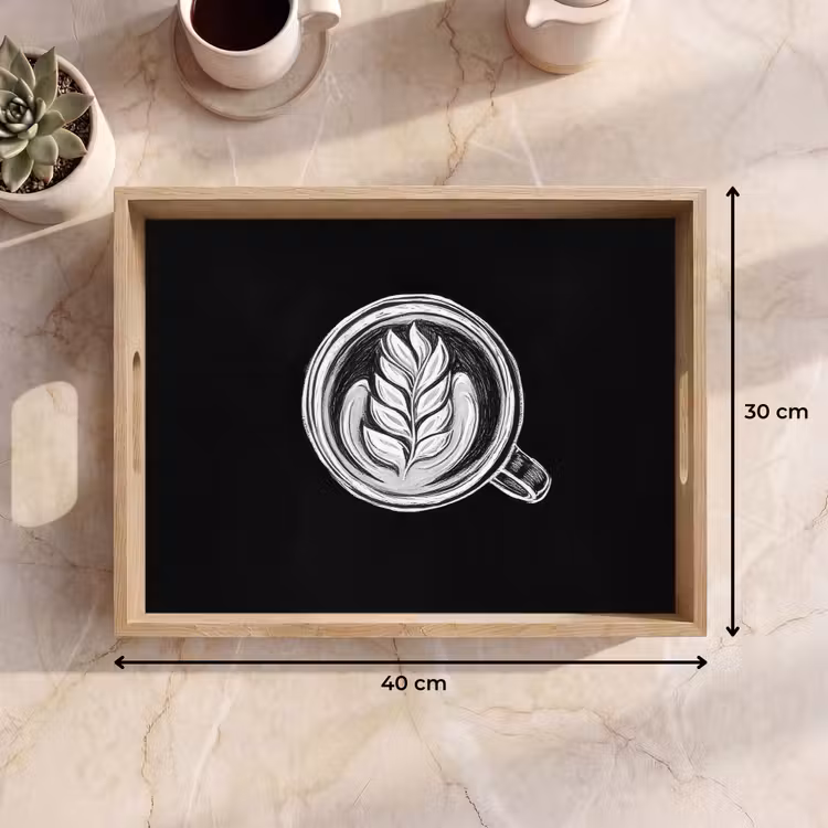 Dienblad - Krijttekening - Koffie - Latte art — 9
