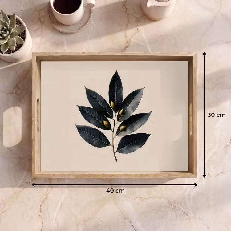 Dienblad - Laurierbladeren - Bloemknoppen - subtiel — 9