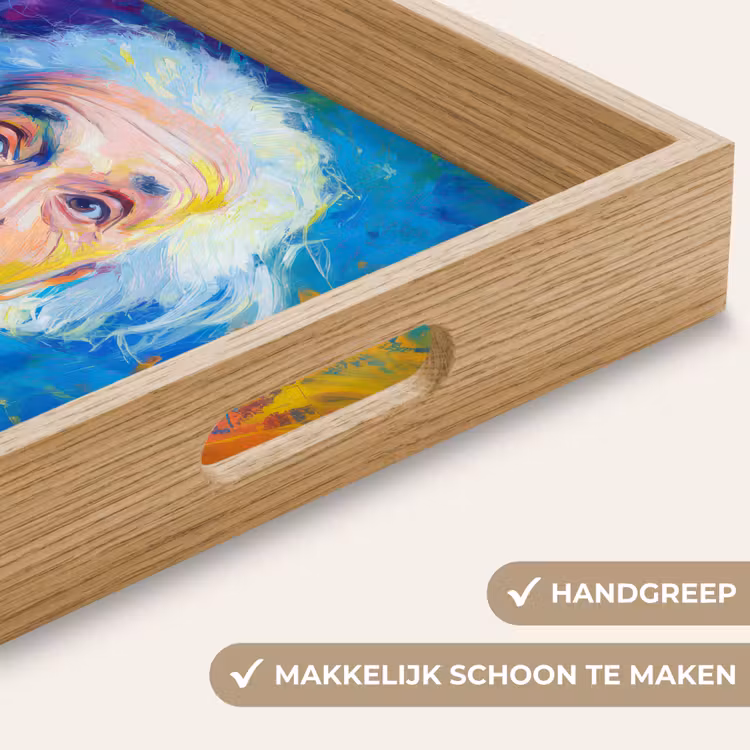 Dienblad - Oude man - Expressief - Kleurrijk — 5