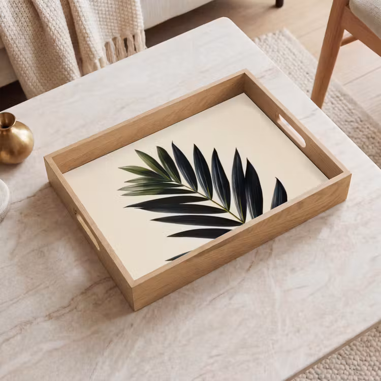 Dienblad - Palmblad - Donkere bladen - Subtiel — 2