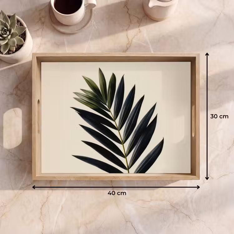 Dienblad - Palmblad - Donkere bladen - Subtiel — 9