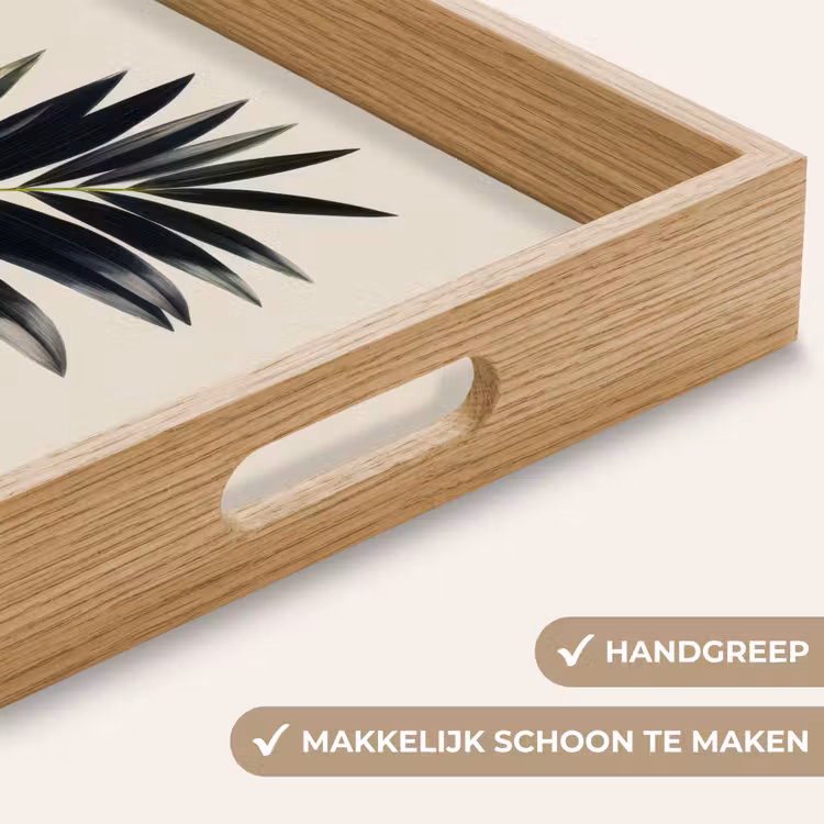 Dienblad - Palmblad - Subtiel - Groen - beige — 5