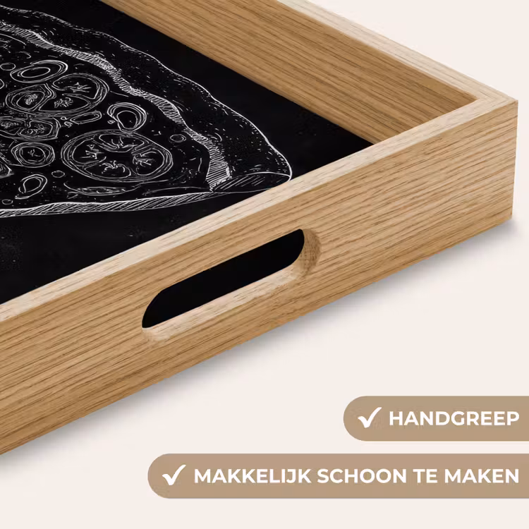 Dienblad - Pizzapunt - Toppings - Krijttekening — 5