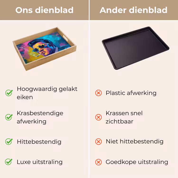 Dienblad - Portret - Sigaret - Kleurrijk - Bril — 3
