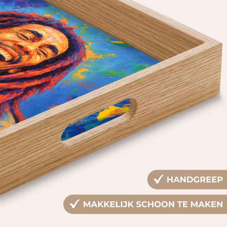 Dienblad - Regenboogkleuren - Man - schilderij — 5
