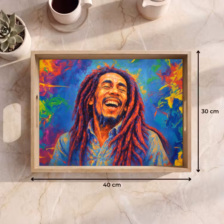 Dienblad - Regenboogkleuren - Man - schilderij — 9
