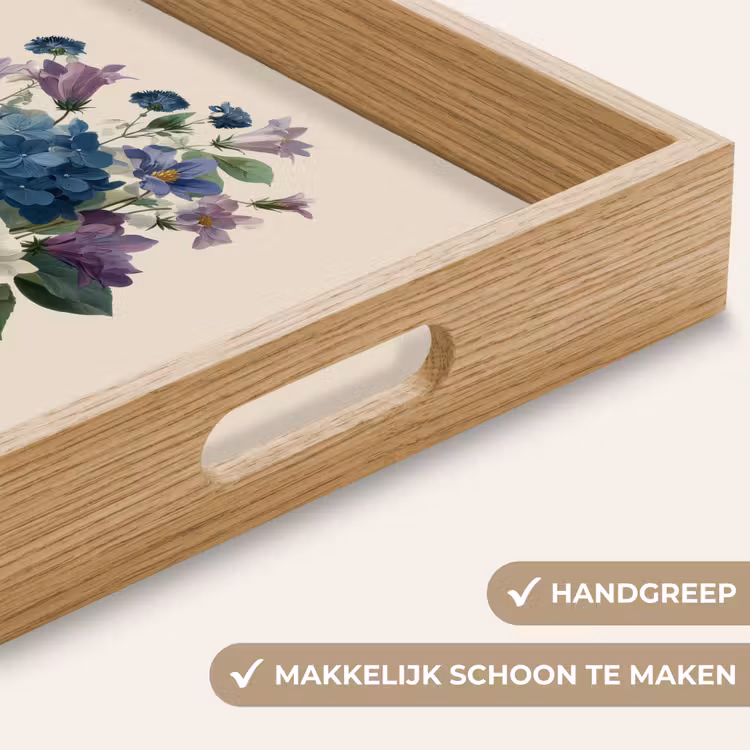 Dienblad - Bloemen - Gedetailleerd - Rust - Realistisch — 5
