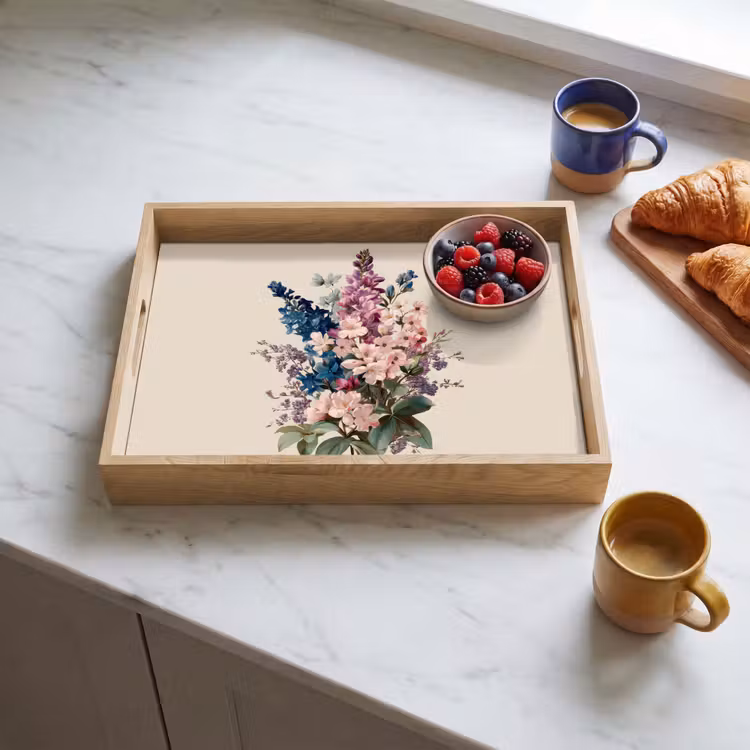 Dienblad - Boeket - Beige - Harmonieus - Subtiel — 4