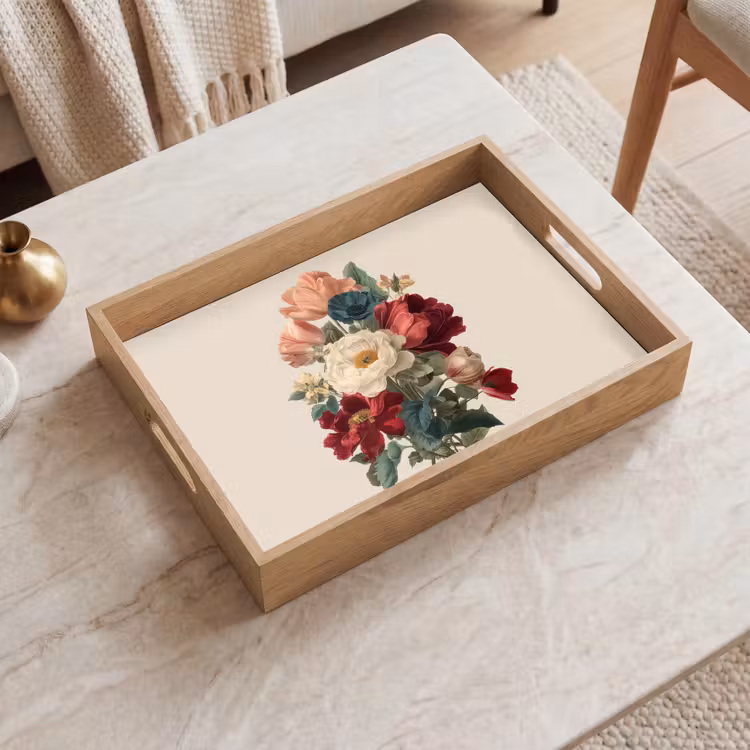 Dienblad - Boeket - Warme tinten - Elegant — 2