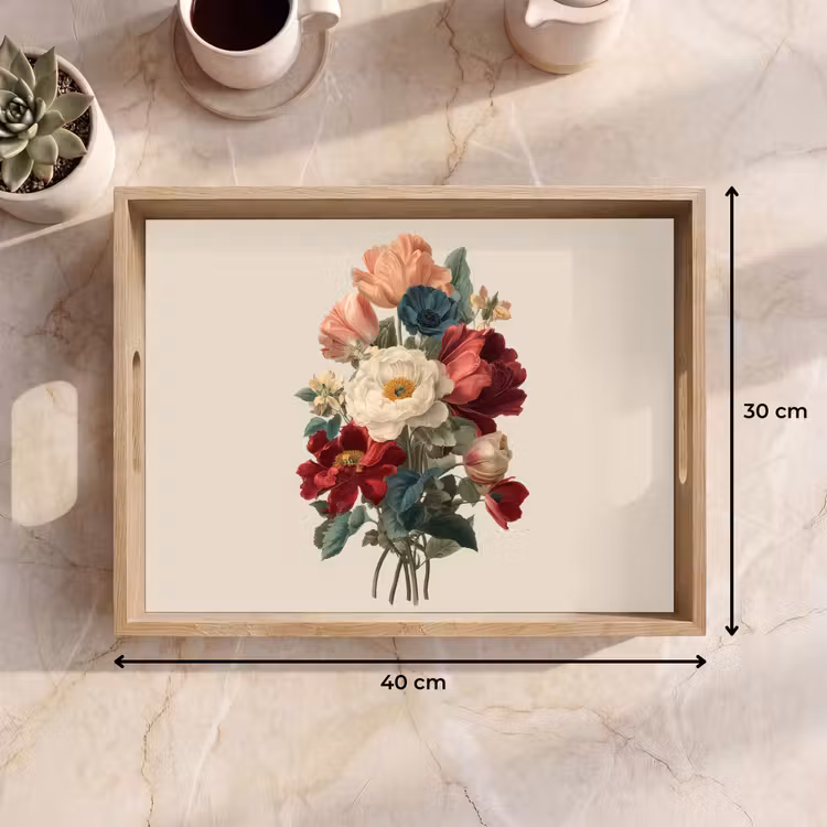 Dienblad - Boeket - Warme tinten - Elegant — 9