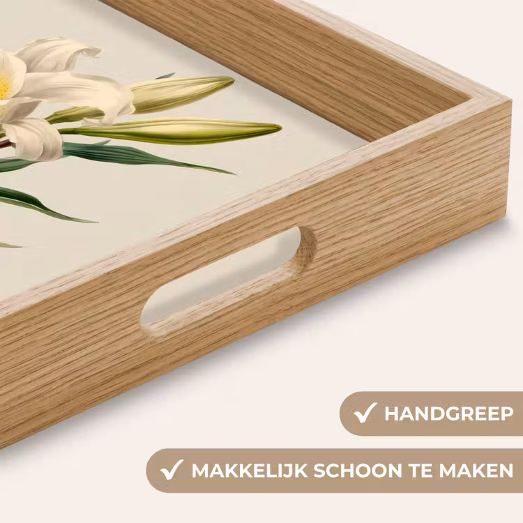 Dienblad - Lelie - Elegant - Botanisch - Beige — 5