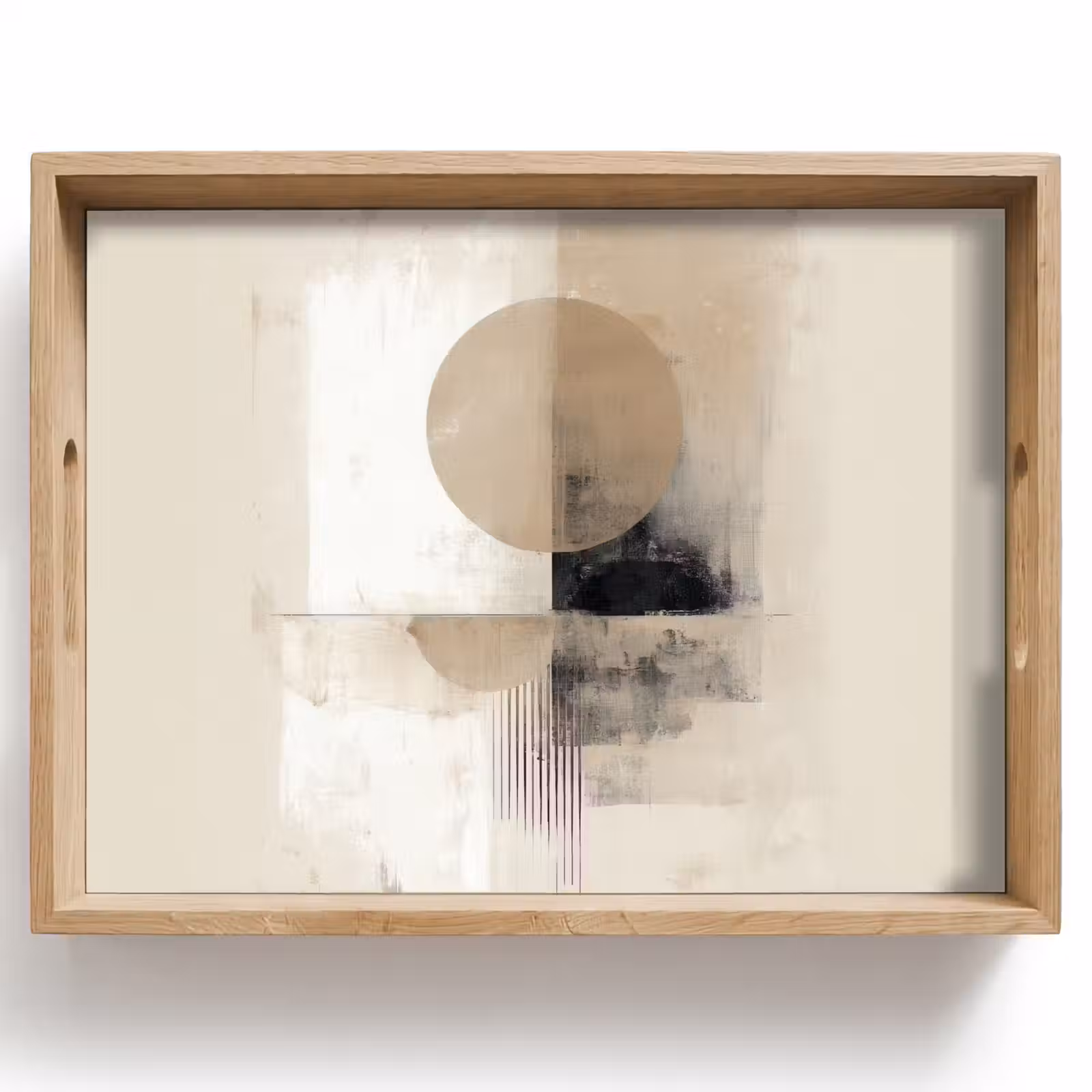 Dienblad - Cirkel - Compositie - Diepte - Beige — 1