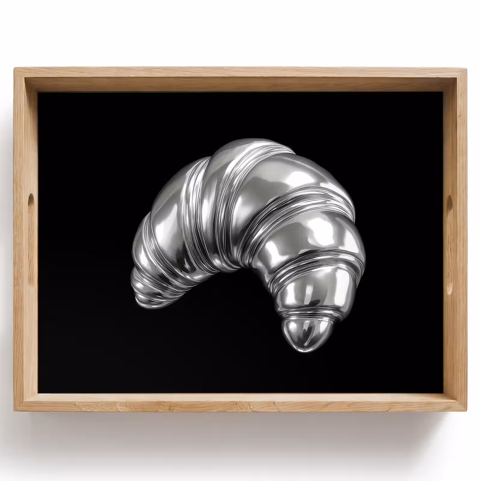 Dienblad - Croissant - Metaal - Zilver — 1