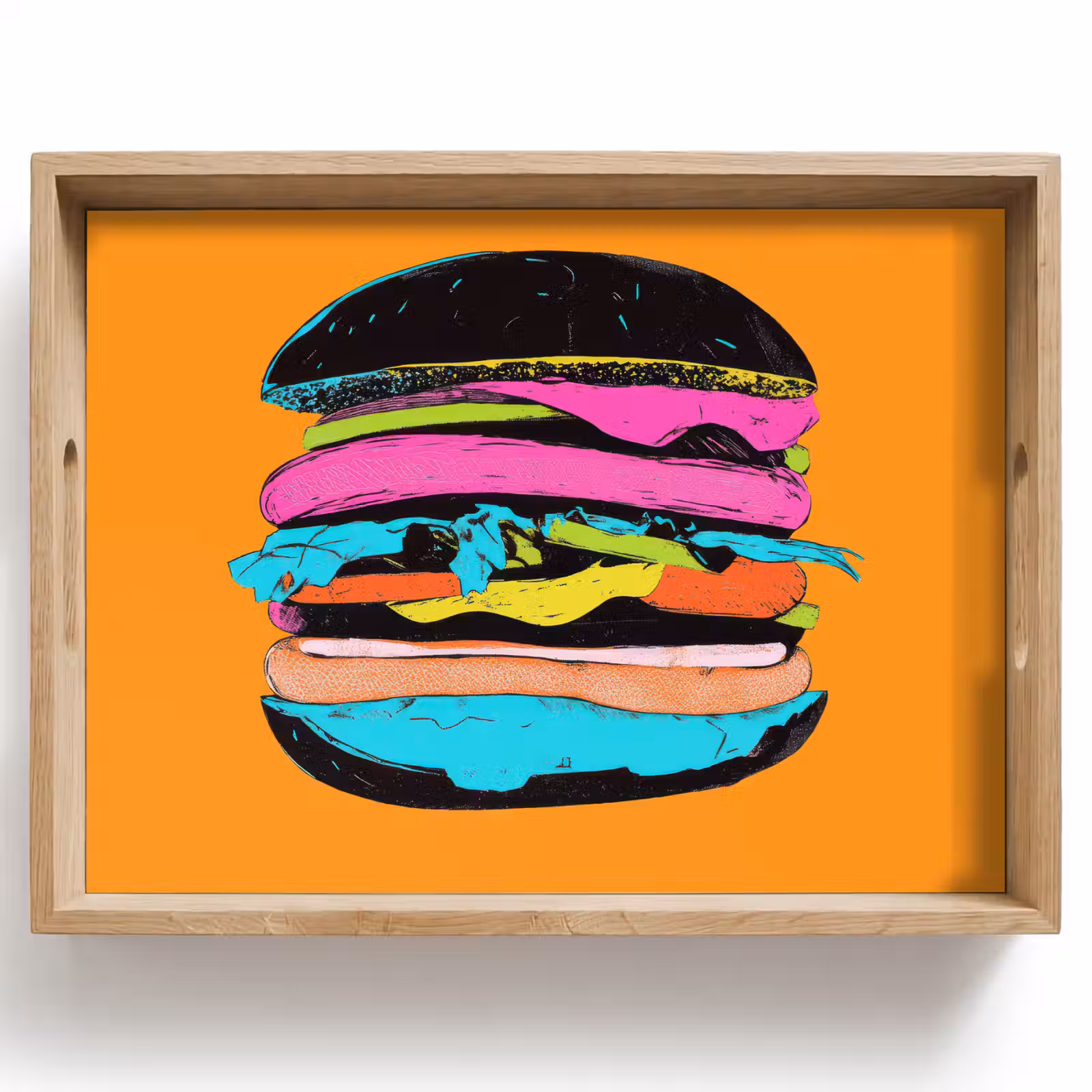 Dienblad - Hamburger - Kleurrijk - Speels — 1