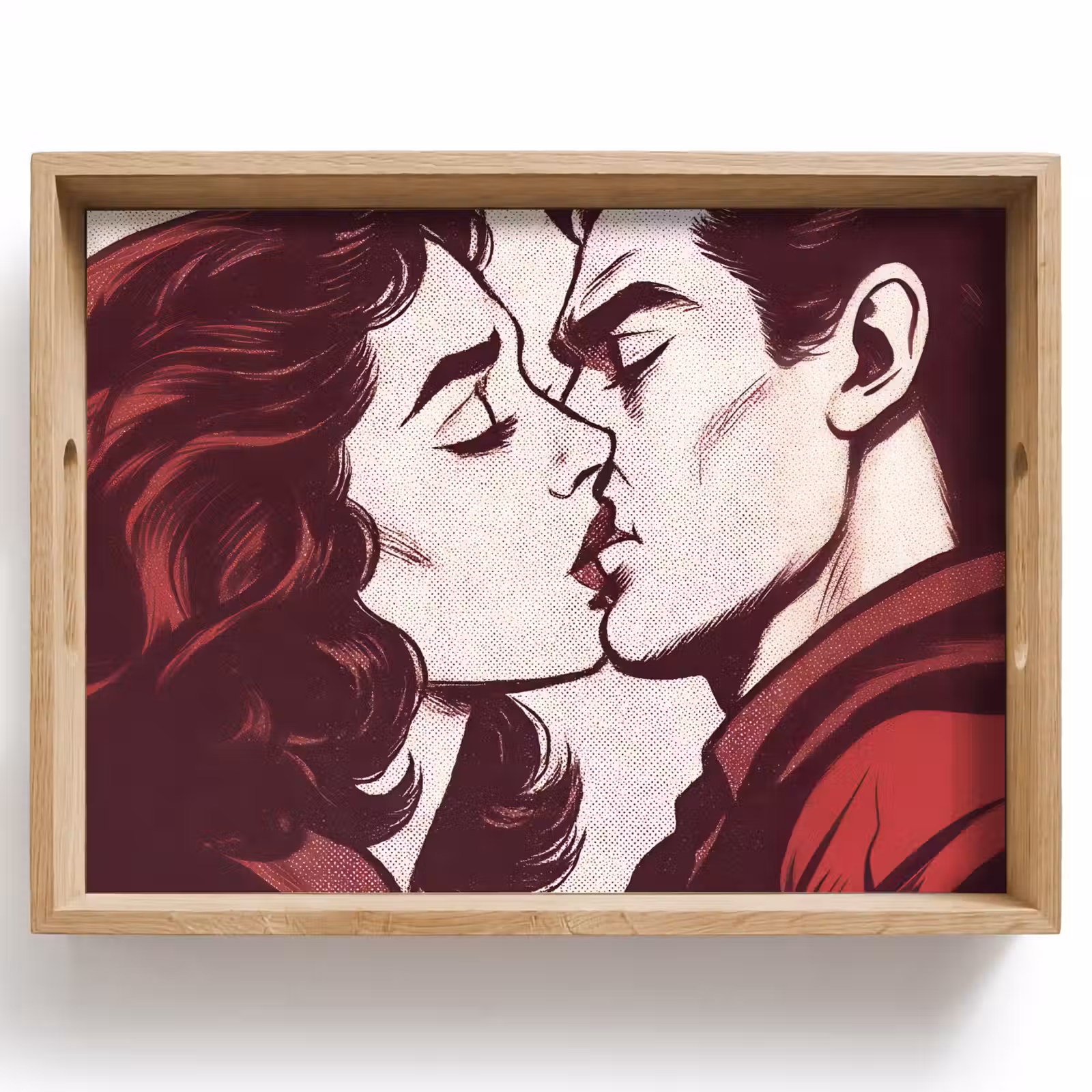 Dienblad - Kussen - Personen - Retro - Bordeaux — 1