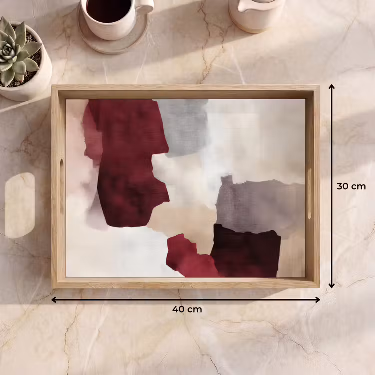 Dienblad - Abstract - Kleurbakken - Rood — 9