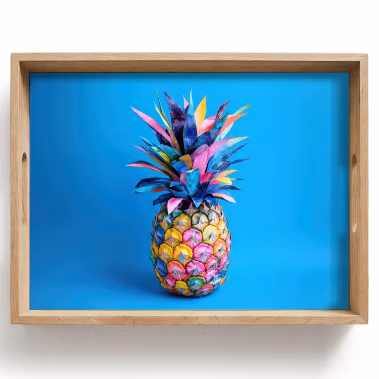 Dienblad - Ananas - Blauw - Tropisch - Vrolijk — 1