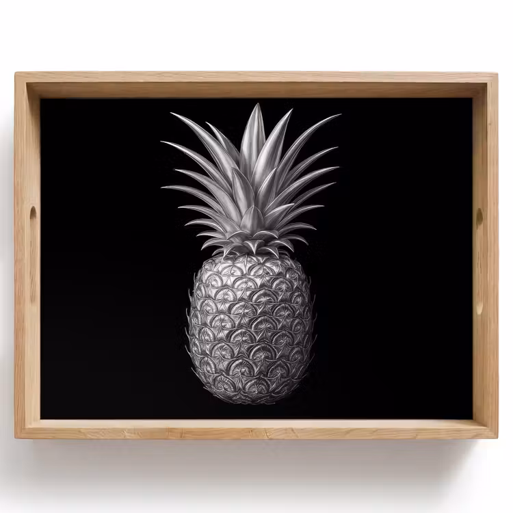Dienblad - Ananas - Gedetailleerd - Bladeren — 1
