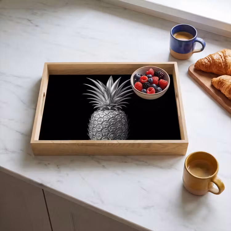 Dienblad - Ananas - Gedetailleerd - Bladeren — 4
