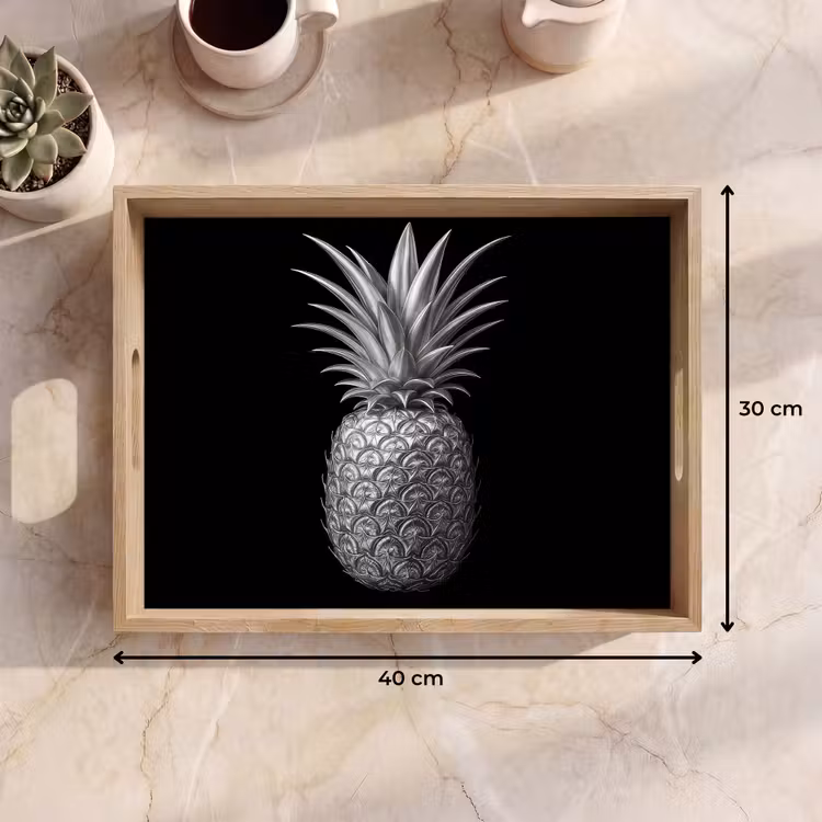 Dienblad - Ananas - Gedetailleerd - Bladeren — 9