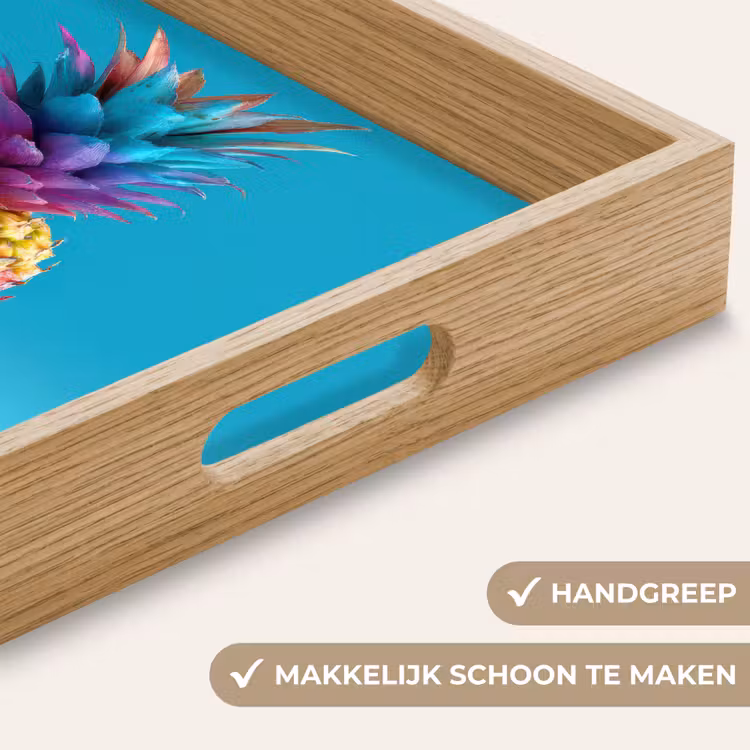 Dienblad - Ananas - Regenboog - Blauw - Popart — 5