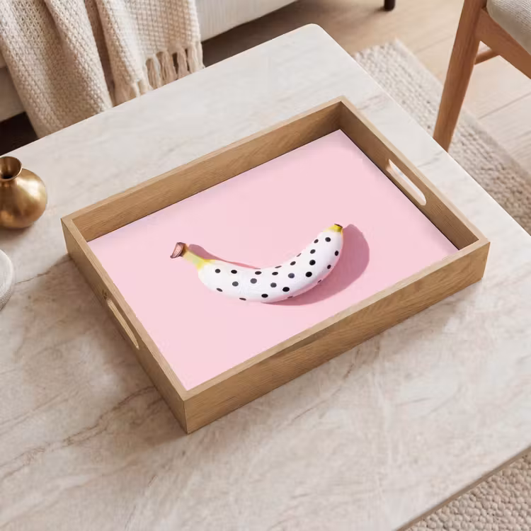 Dienblad - Banaan - Stippen - roze — 2