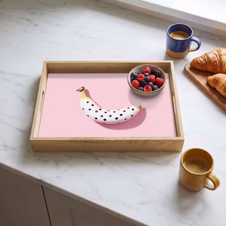Dienblad - Banaan - Stippen - roze — 4