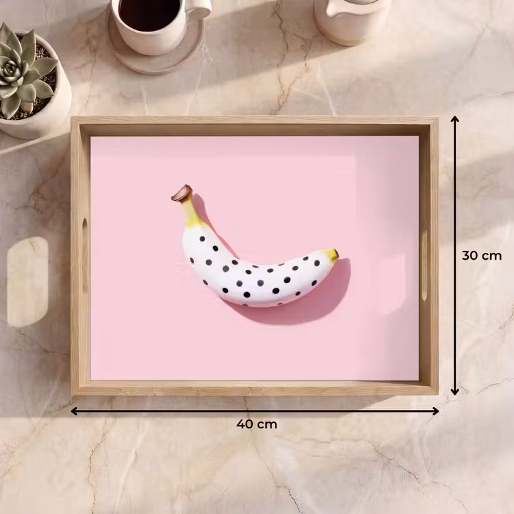 Dienblad - Banaan - Stippen - roze — 9