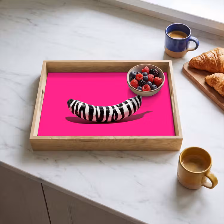 Dienblad - Banaan - Zebraprint - Roze — 4