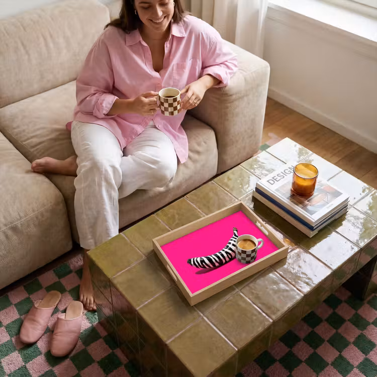 Dienblad - Banaan - Zebraprint - Roze — 6