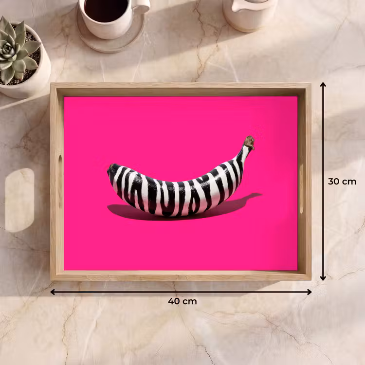 Dienblad - Banaan - Zebraprint - Roze — 9