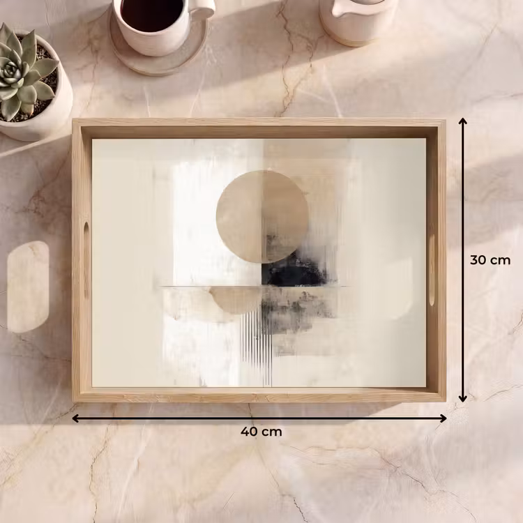 Dienblad - Cirkel - Compositie - Diepte - Beige — 9