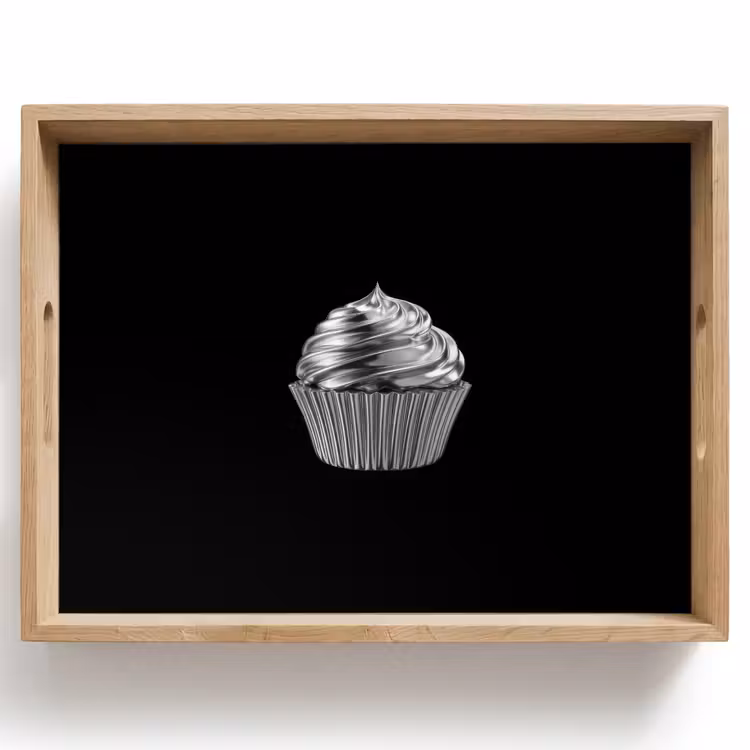 Dienblad - Cupcake - Luxueus - Zilver — 1