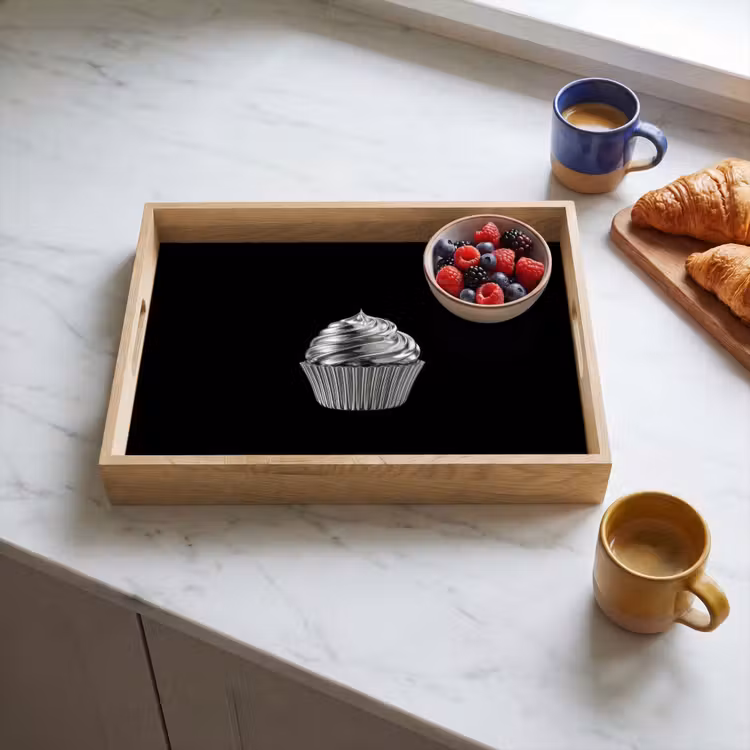Dienblad - Cupcake - Luxueus - Zilver — 4