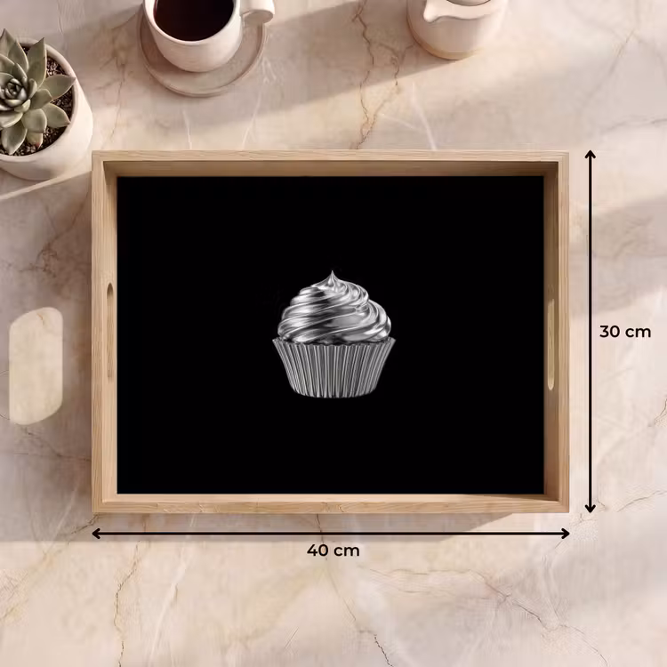 Dienblad - Cupcake - Luxueus - Zilver — 9