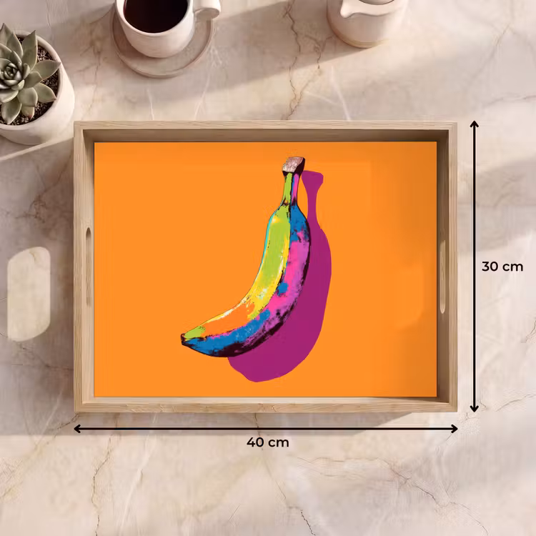 Dienblad - Felle kleuren - Banaan - popart — 9