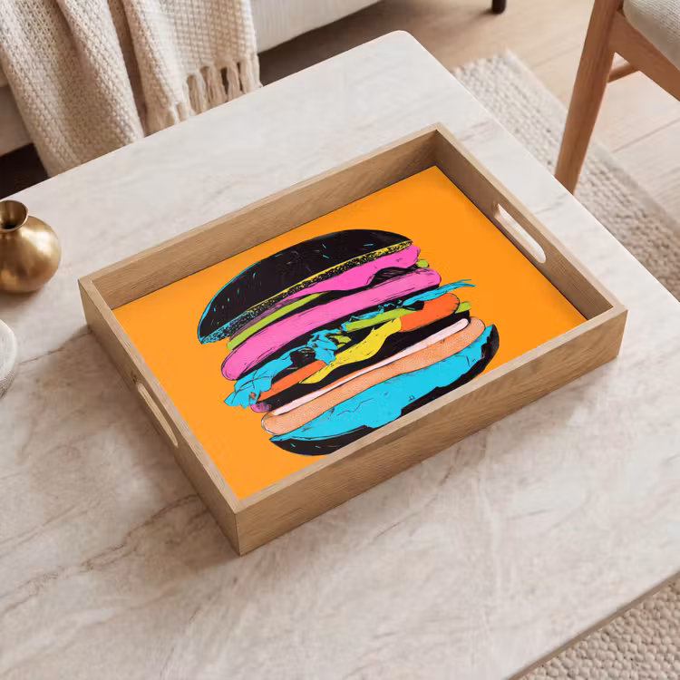 Dienblad - Hamburger - Kleurrijk - Speels — 2