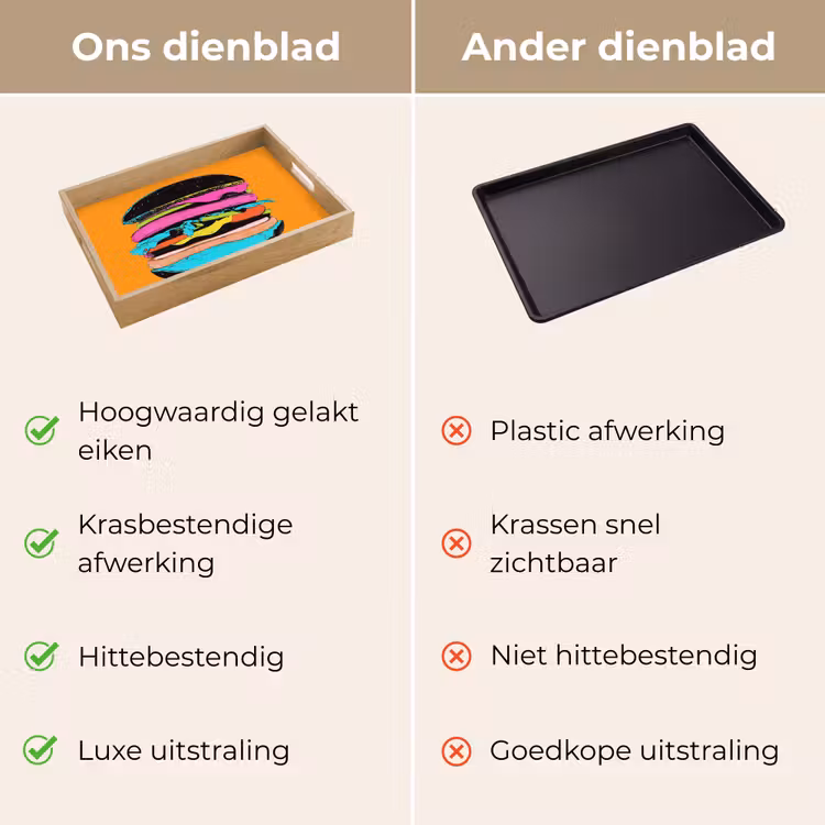 Dienblad - Hamburger - Kleurrijk - Speels — 3