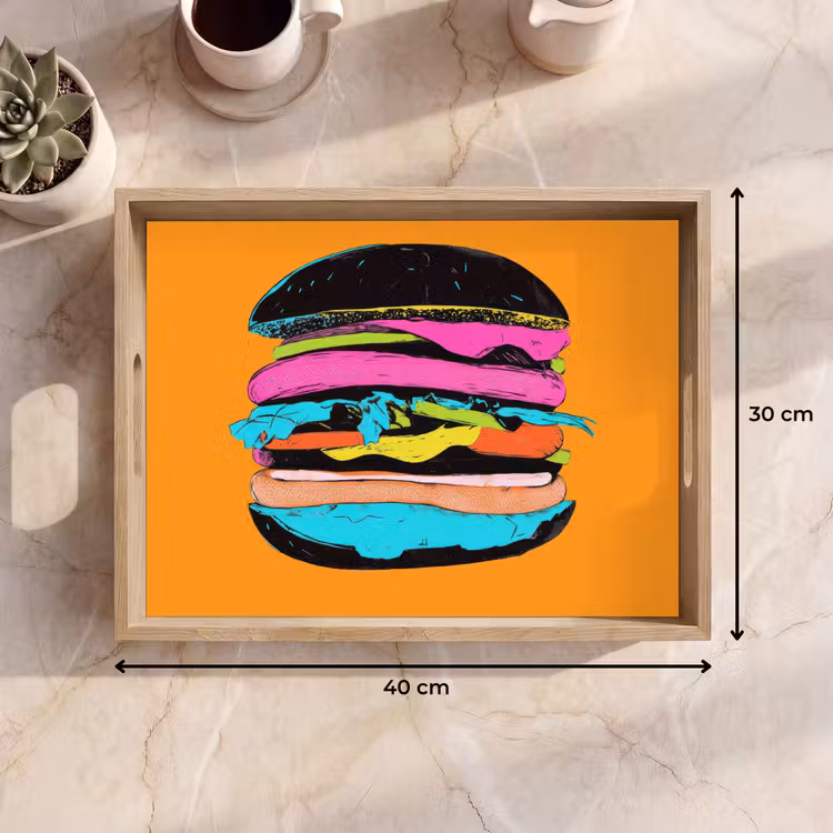 Dienblad - Hamburger - Kleurrijk - Speels — 9