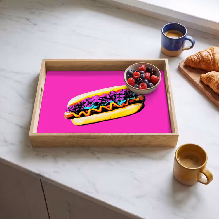 Dienblad - Hotdog - Roze - Retro — 4