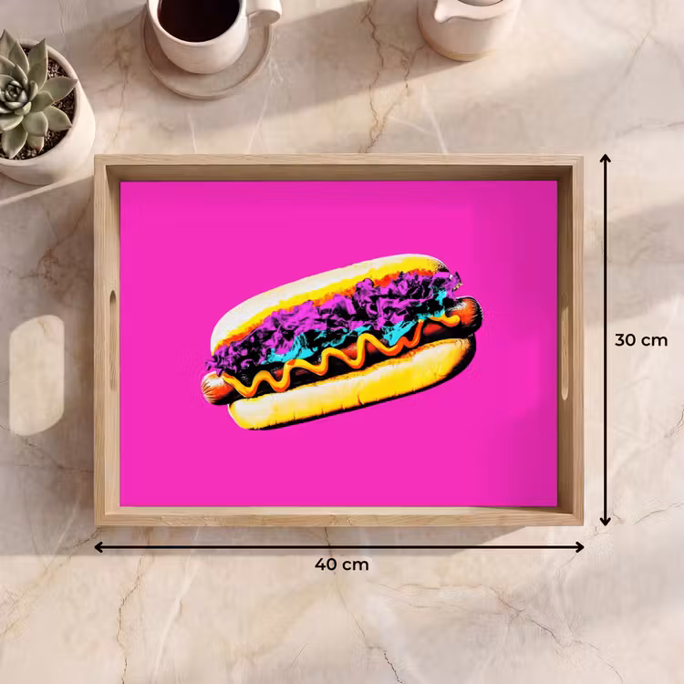 Dienblad - Hotdog - Roze - Retro — 9