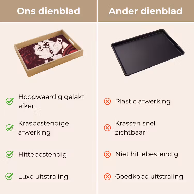 Dienblad - Kussen - Personen - Retro - Bordeaux — 3