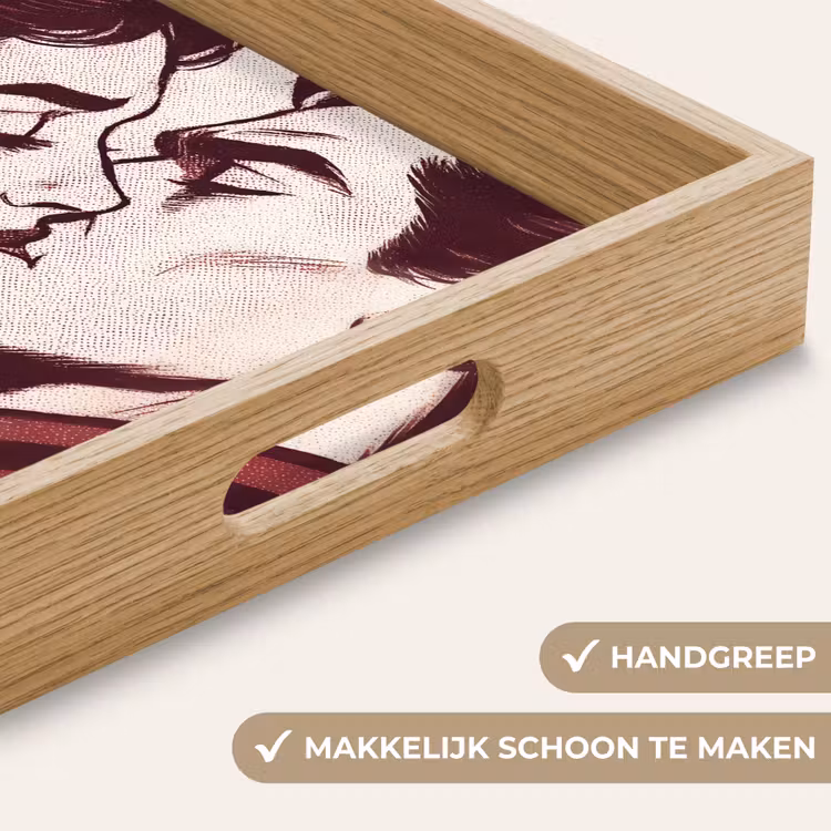 Dienblad - Kussen - Personen - Retro - Bordeaux — 5