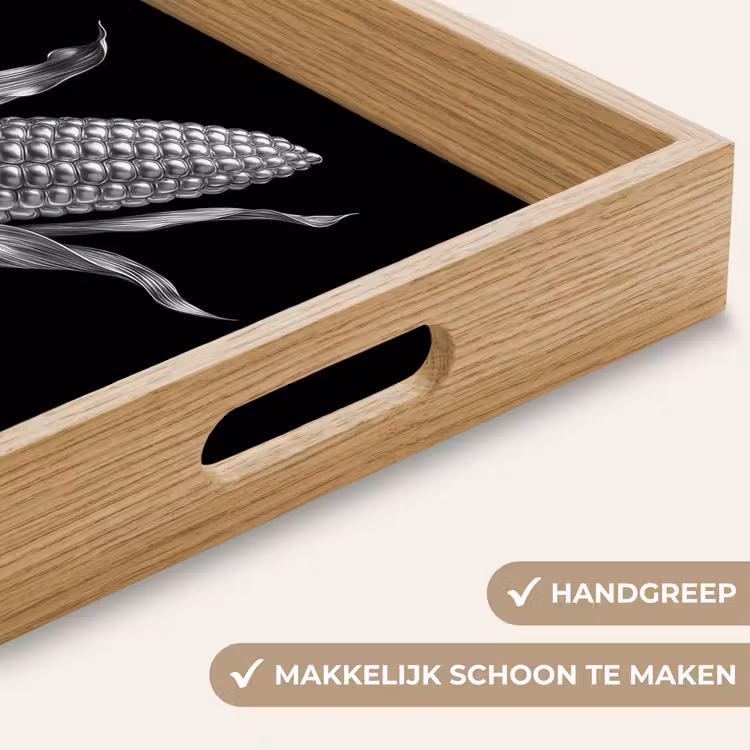 Dienblad - Maïskolf - Glanzend metaal - Elegant — 5