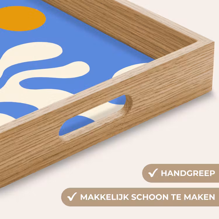 Dienblad - Minimalistisch - Organisch patroon - Blauw — 5