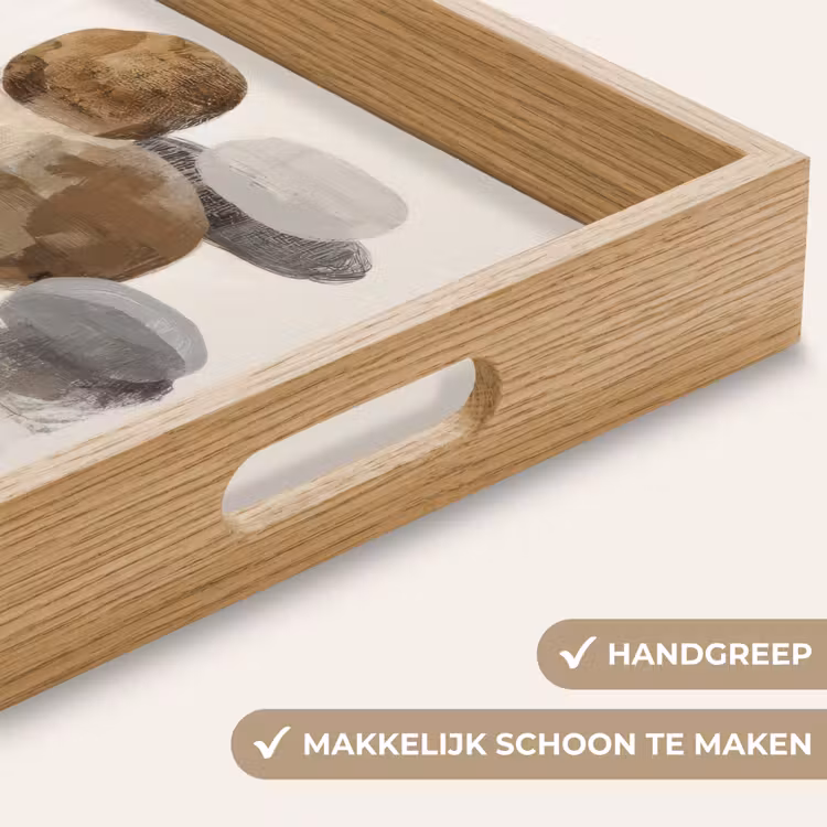 Dienblad - Ovaal - Kleurvlakken - Penseelstreken — 5