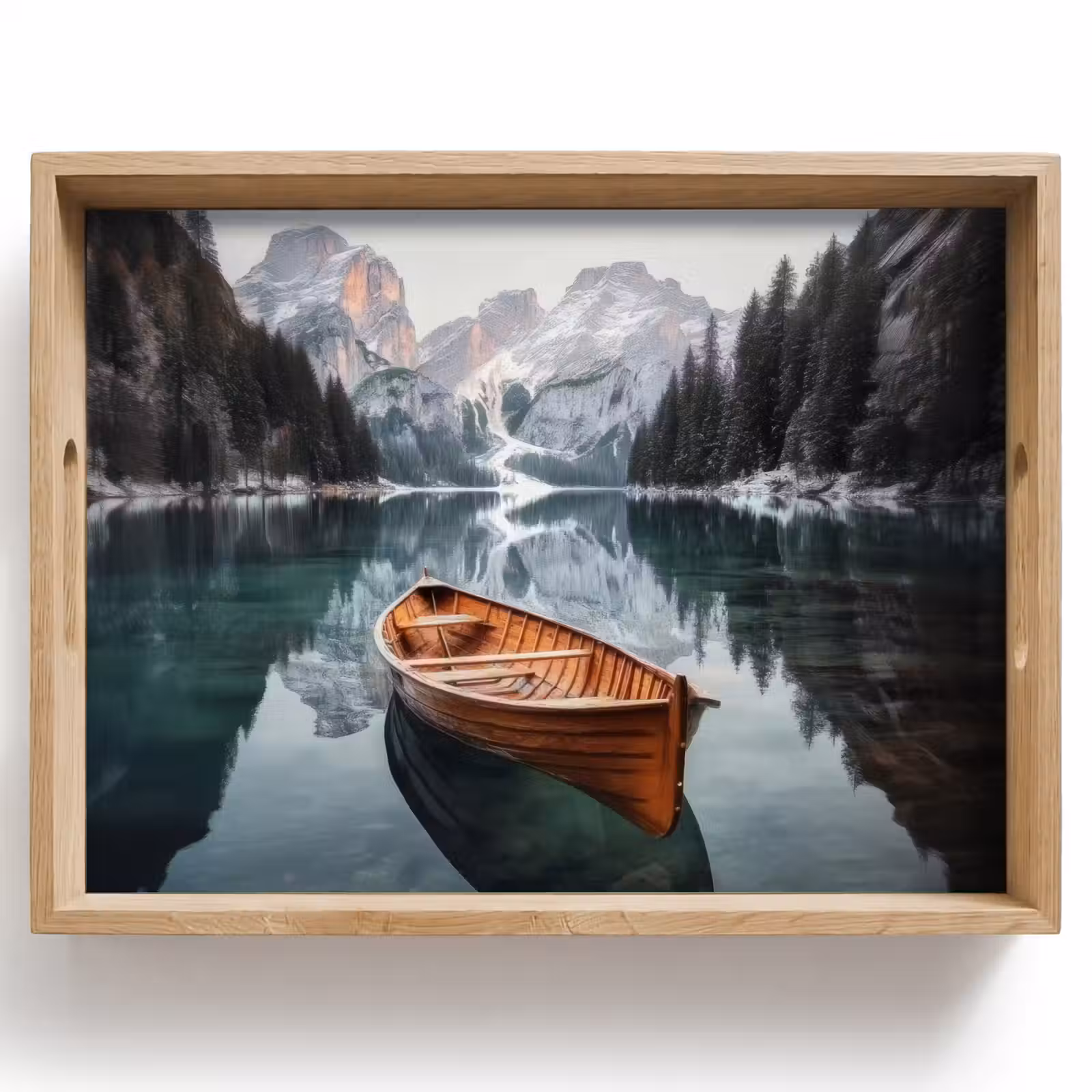 Dienblad - Boot - Bergen - Natuur - Water — 1