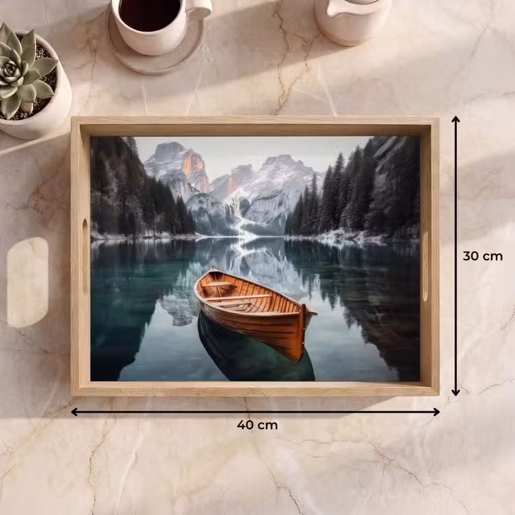 Dienblad - Boot - Bergen - Natuur - Water — 9