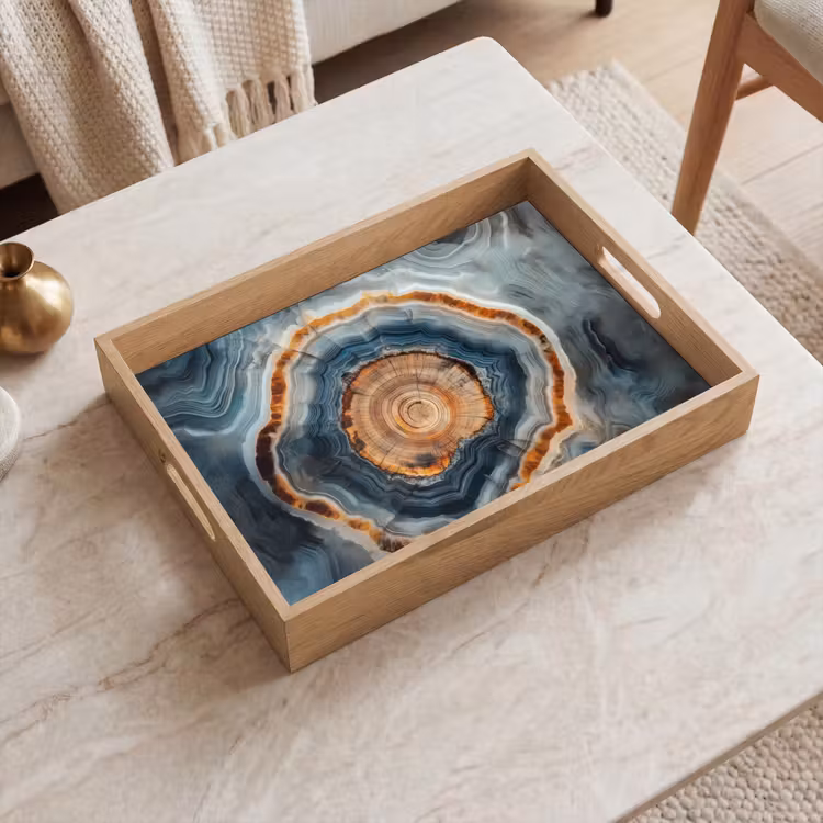 Dienblad - Cirkel - Ringen - Steen - Tinten — 2