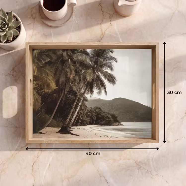Dienblad - Eiland - Palmboom - Zee — 9